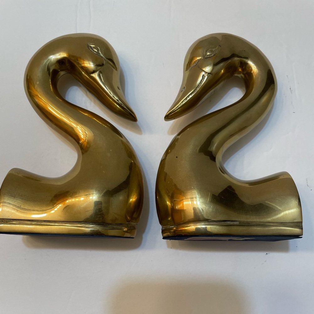 Brass Duck Bookends